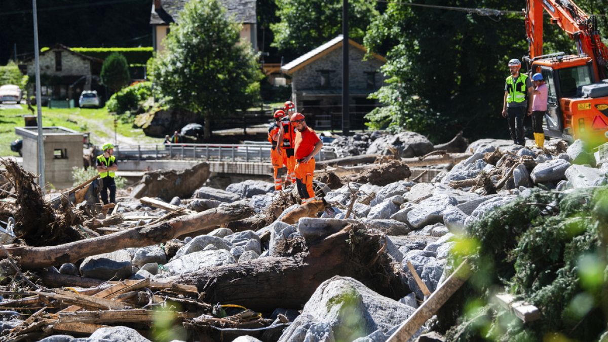 Una de las tres personas desaparecidas fue encontrada muerta tras fuertes lluvias en Suiza