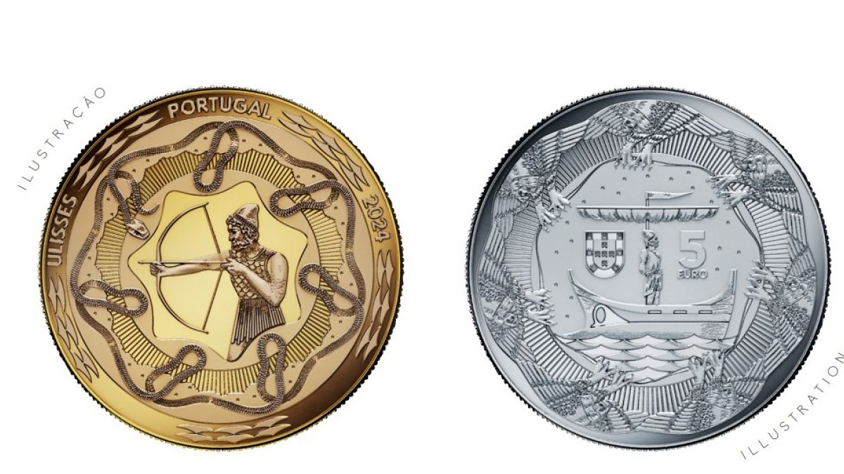 Portugal rinde homenaje a bestias y héroes míticos con la moneda de Ulises