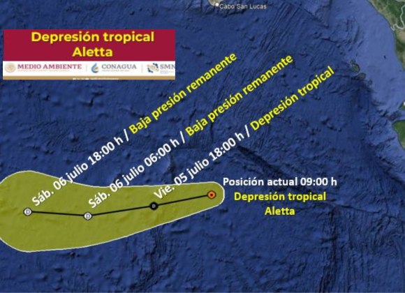 Tormenta tropical Aletta: ¿Cuál es su trayectoria, qué estados afectará y cuándo se alejará de México?