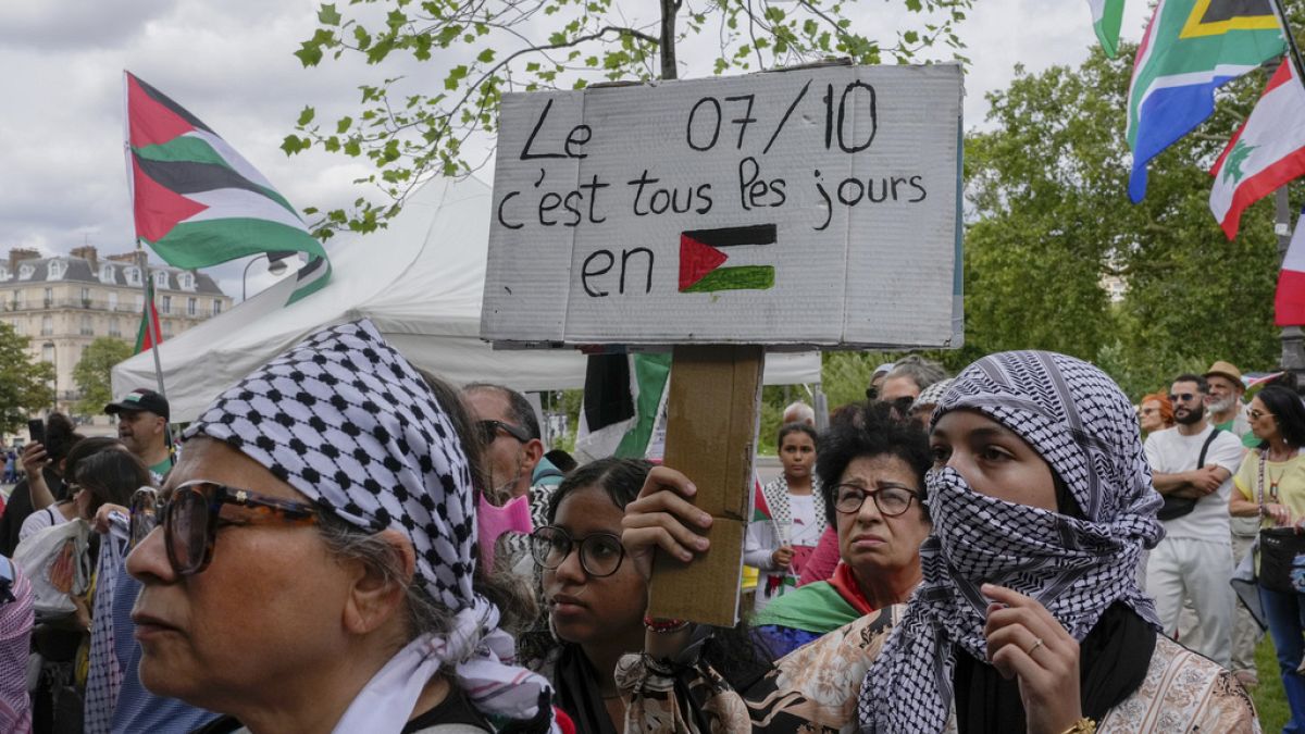 Manifestantes propalestinos en toda Europa exigen un alto el fuego en la guerra entre Israel y Hamás.