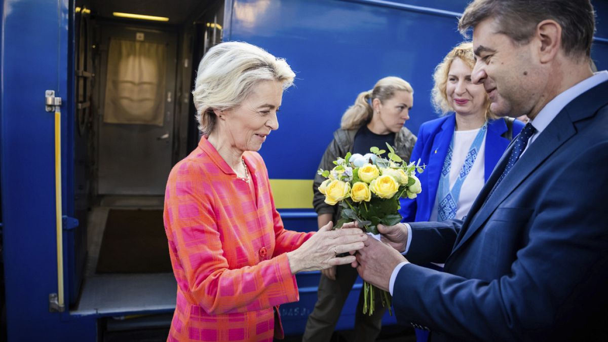 Von der Leyen llega a Kyiv y promete a Ucrania fondos para electricidad para el invierno