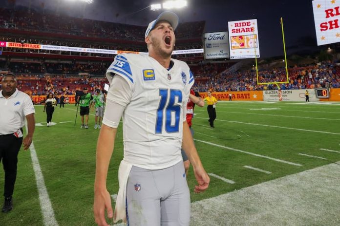 Jared Goff hace historia con un juego perfecto en la victoria de Detroit sobre los Seahawks en la Semana 4